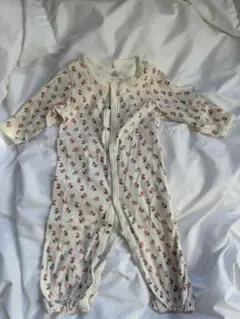 Petit Bateau 花柄ロンパース 6m/67cm
