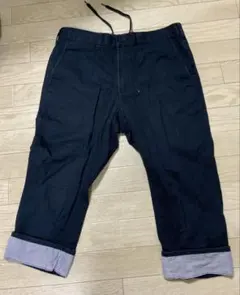 GU ジーユー　メンズ　ロールアップパンツ　Mサイズ　ネイビー