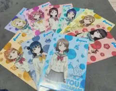 9枚全キャラ ラブライブ！サンシャイン!! Aqours A4 クリアファイル、