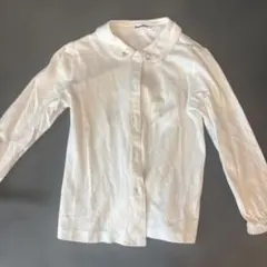 familiar 襟付き長袖シャツ ホワイト