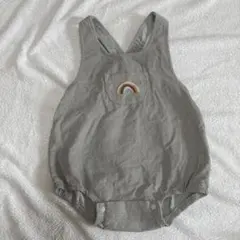 petit main グレーのロンパース 80