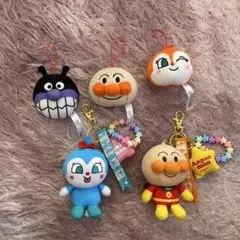 アンパンマン ぬいぐるみストラップ 5個セット