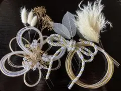 ✨水引き髪飾り✨リボン紐　ヘッドパーツ　結婚式　七五三　前撮り　浴衣　卒業式