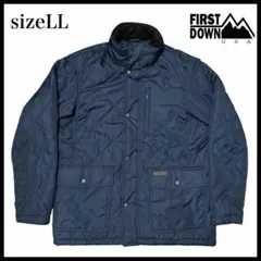 美品 ファーストダウン 中綿入りジャケット ネイビー サイズLL