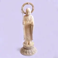 仏像 地蔵菩薩 地蔵菩薩像 檜木 ヒノキ 木彫 仏具 - メルカリ