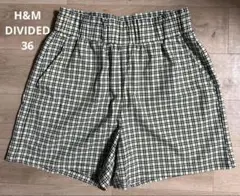 H&M DIVIDED キュロット　36 チェック柄