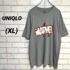 UNIQLO ユニクロ　MARVEL ボックスロゴ　Tシャツ カットソー　XL