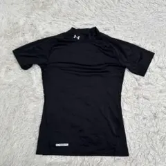 UNDER ARMOUR ヒートギア コンプレッション モック 半袖 黒 LG