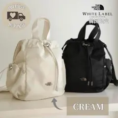 韓国限定✨ノースフェイスBONNEY バケットバッグ ミニ　クリーム　激レア