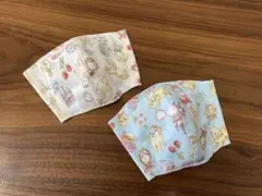 【送料無料】ハンドメイド　マスク　子供用　入園入学準備　給食　トイプードル　2枚