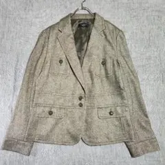 美品 Talbots レディース ウール混ジャケット L相当 シルク混