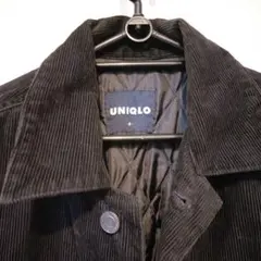 オールド・ユニクロ　コーデュロイ　中綿シャツジャケット　メンズM　黒　ブラック
