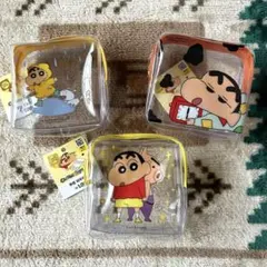【韓国限定】　クレヨンしんちゃん　クリアポーチ　3点セット