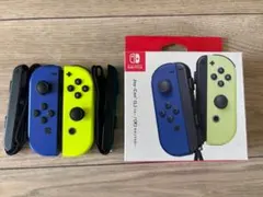 ■動作確認済■Joy-Con純正■ブルー/ネオンイエロー■ストラップ付■