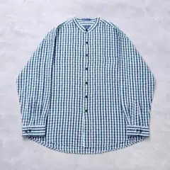90s VAN HEUSEN グレー 長袖チェックシャツ エジプト綿 USA古着
