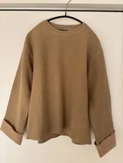 AURALEE ベージュ クルーネック トレーナー