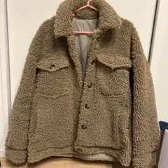 ベージュ ボアジャケット Mサイズ