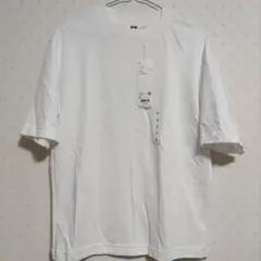 新品タグ付き　ユニクロ　エアリズムコットンオーバーサイズTシャツ　ホワイト S