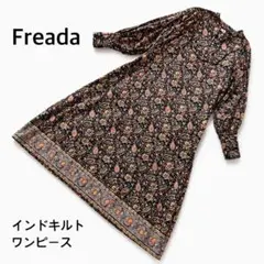 ヤエカ　NOTTINGHAM コットンワンピース　オレンジ　花柄　リバティ ヤエカ NOTTINGHAM コットンワンピース オレンジ 花柄 リバティ - メルカリ