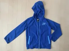 NIKE フード付きナイロンジャージ青xs