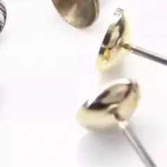チタンポスト＆キャッチ 皿6mm K16GPゴールド ペア5点
