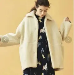 TOMORROWLAND アイボリー ボアジャケット