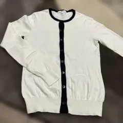 ユニクロ　ホワイトブラックツートンカーディガン