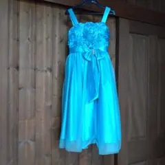 子供用ドレス6歳用120〜130くらい　サテン＆オーガンジー　華やか素敵❗️