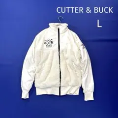 カッターアンドバック　L ボアジャケット　ブルゾンホワイト　2way ゴルフ