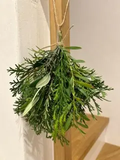 【数量限定】クリスマス　スワッグ　リース　ドライフラワー　コニファー　ナチュラル