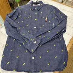 ランドリー　バナナ刺繍 デニムシャツ Mサイズ