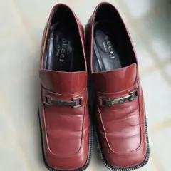 23.5cm GUCCI フリンジ ローファー ピンク 中ヒール 箱付美品 - メルカリ