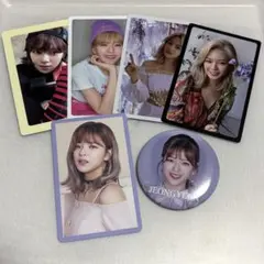 TWICE ジョンヨントレカ（5枚）、缶バッジ