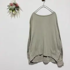 アースミュージックアンドエコロジー 【F】 ビッグシルエット カットソー カーキ