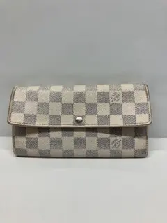 ルイヴィトン　ダミエ アズール ポルトフォイユ サラ　ホワイト