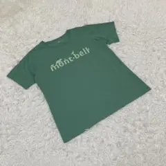 mont-bell モンベル　半袖ロゴ入りTシャツ　ラウンドネック　緑　Mサイズ