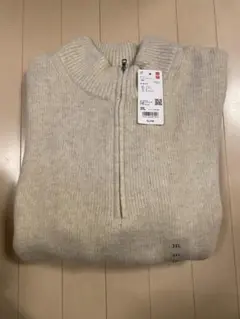 【完売品】ユニクロ　スフレヤーン　ハーフジップセーター（長袖）3XL