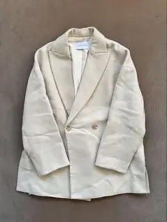 ADAM ET ROPE クリーム ダブルブレストチェスターコート