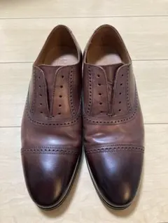 ブラウン レザー ドレスシューズ 25.0 EEE