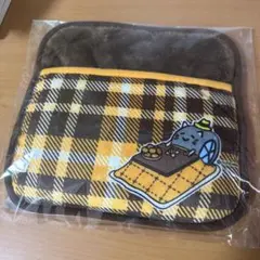 チェック柄猫デザイン足元マット　イエローハット