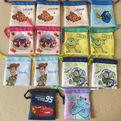 セリア ディズニー　PIXAR ミニ巾着