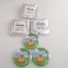 お文具といっしょ　ノベルティ缶バッジ　３個セット