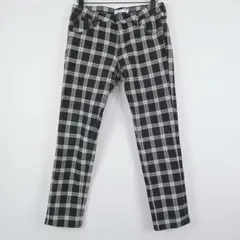 【backNumber】白黒チェックのパンツ　裏地あったか　L　ウエスト70
