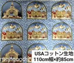 デビーマム　カントリーハウス　パネル生地　USAコットン　雪だるま柄　約85cm
