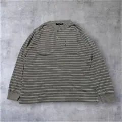 Aquascutum メンズTシャツ 春秋 ヘンリーネック グレー M シティのサムネイル