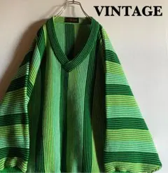 【入手困難】　VINTAGE 古着　レトロアンティーク　個性派　ニットトップス