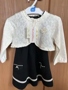 新品　フォーマルワンピース 80cm ブラック・ホワイト