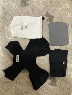 コニー抱っこ紐 Elastech/ 無地/黒/ブラック/XS