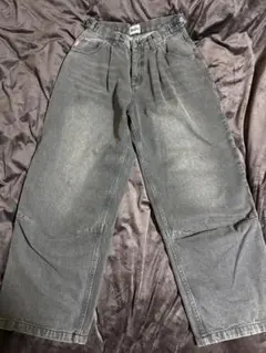 9090 ダークブラウン バギーパンツ