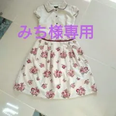 TOCCA 花柄刺繍 半袖ワンピース 0